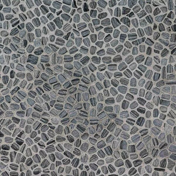 Henley Pebble Sample Tumbled Marble Mesh Mounted Mosaic Tile, Msi, Mfr#: ZOR-MD-0593-SAM